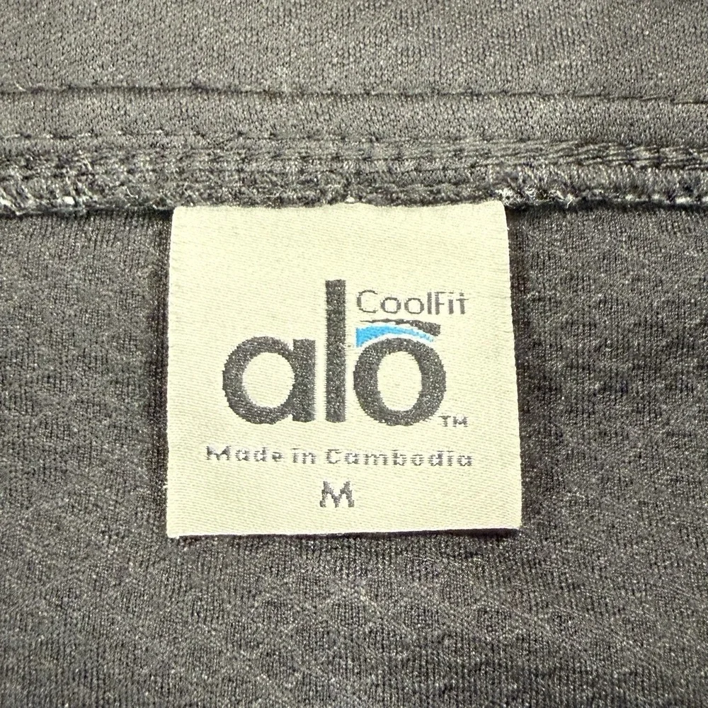 Alo Yoga Jacket Men's M Black Cool Fit Full Zip Athletic Performance Workout
